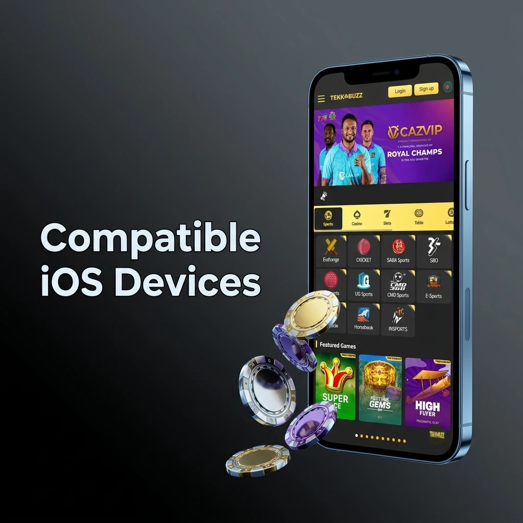 List of compatible iOS devices for TekkaBuzz app including iPhone X to 17 series and iPad Air and Pro models