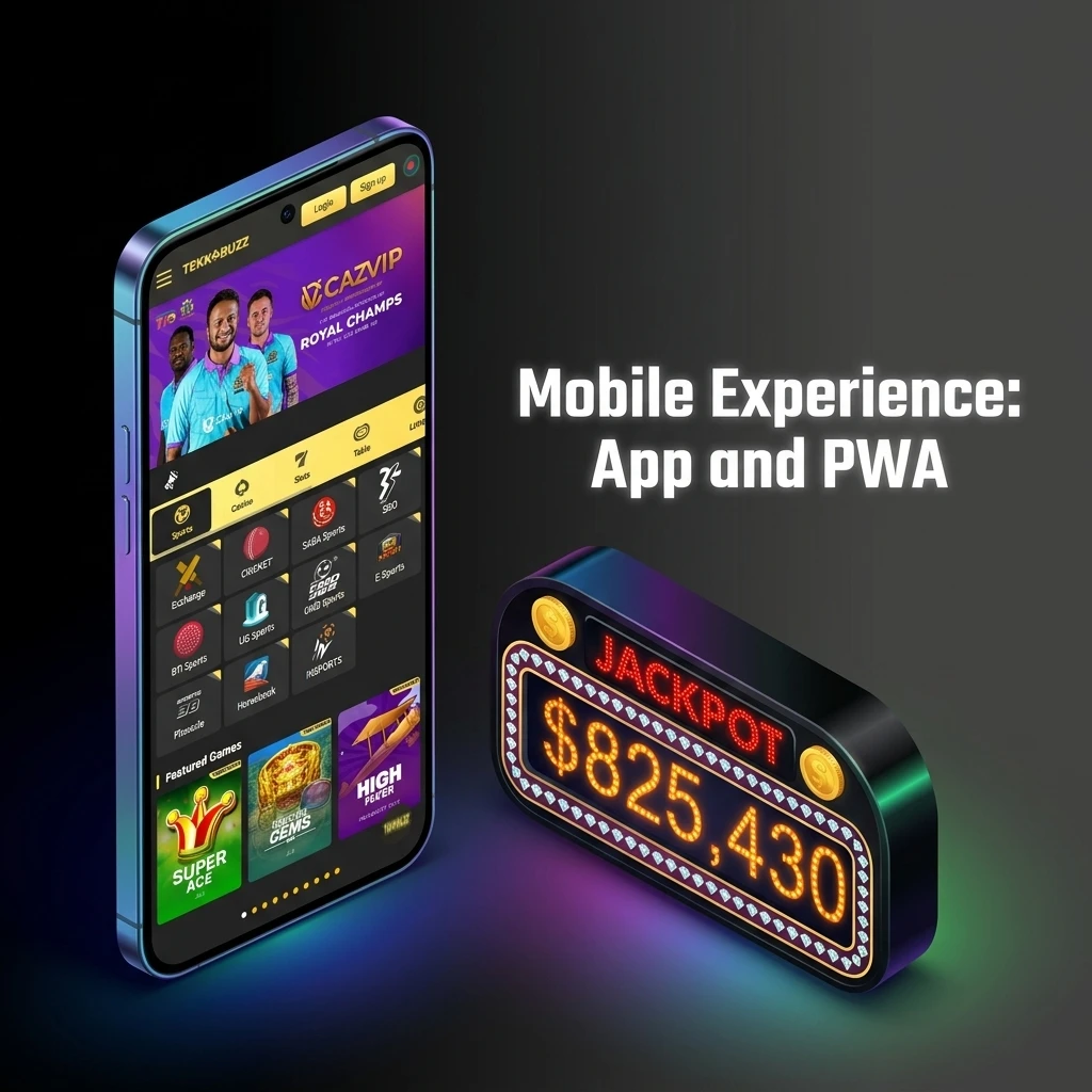 TekkaBuzz PWA app on smartphone providing fast, stable performance for Bangladesh players on 3G networks