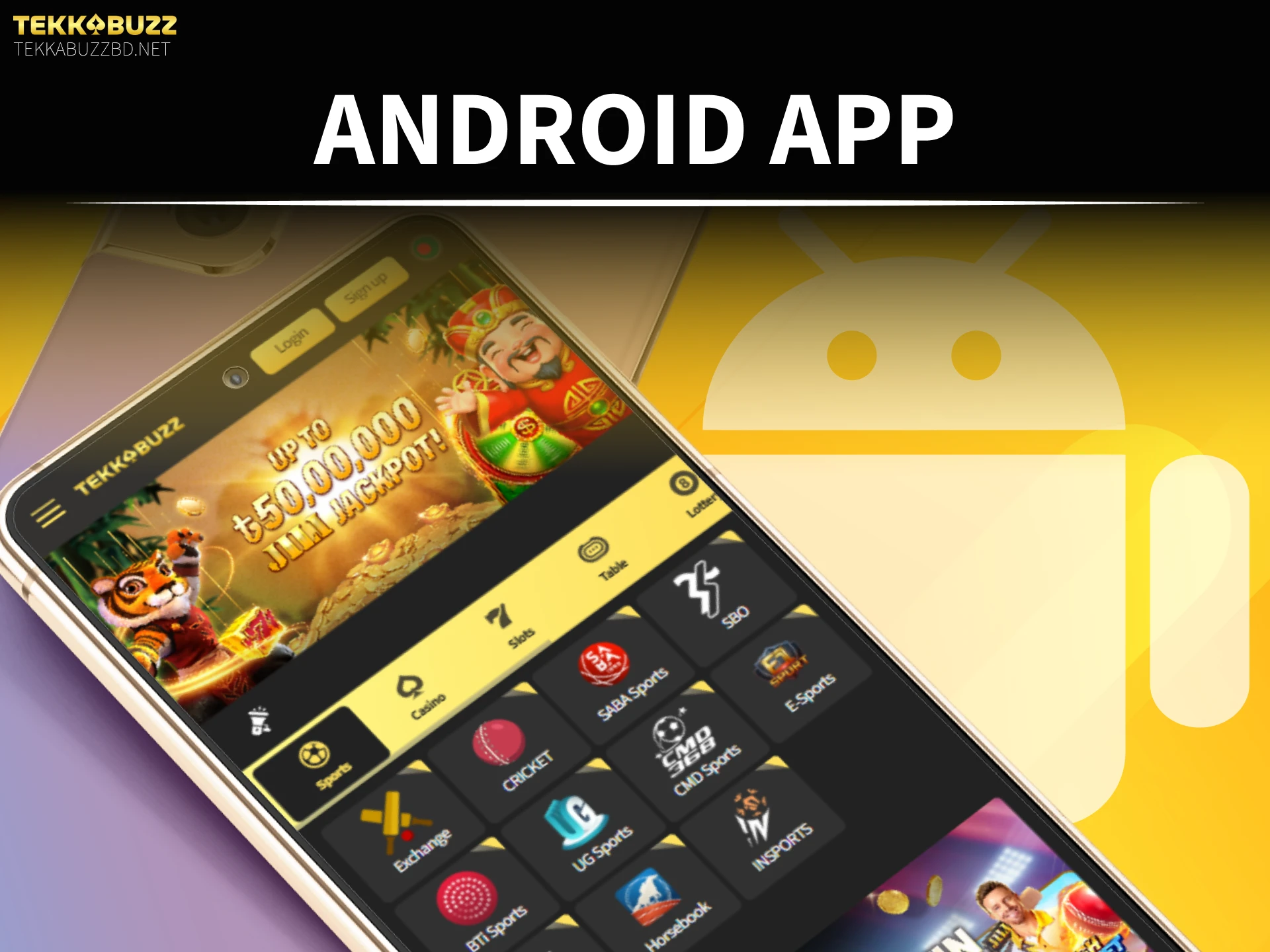 Install the TekkaBuzz App on your Android device to start betting.