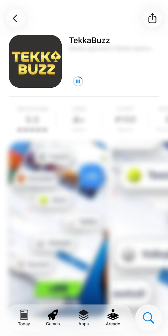 Allow the system to finalize the TekkaBuzz App iPhone installation process.