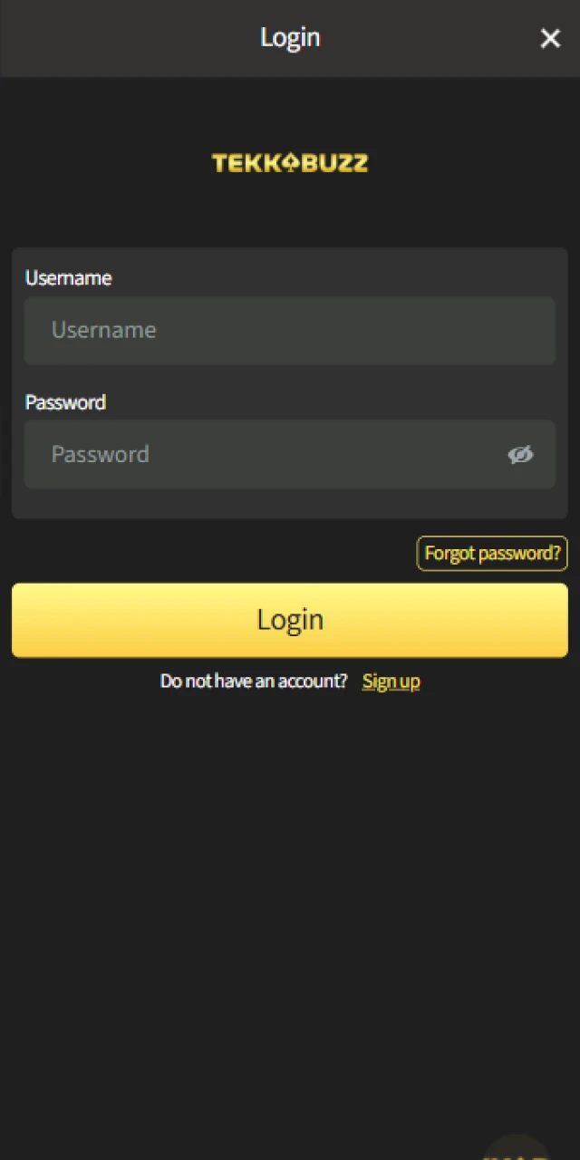 Log in to your personal profile via the TekkaBuzz App effortlessly.