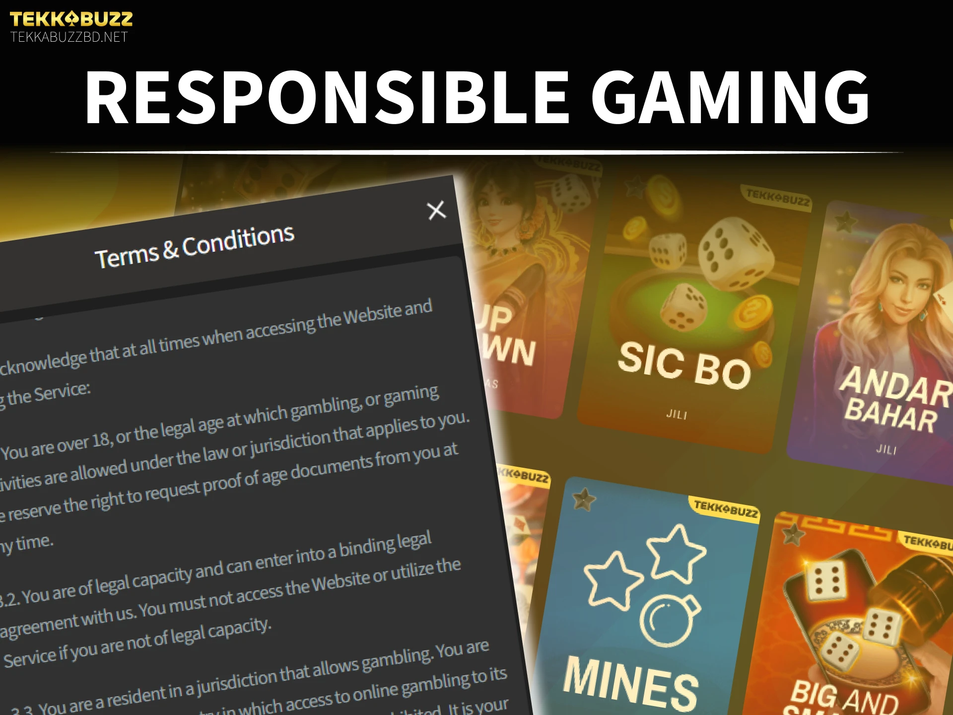Follow safe betting rules at TekkaBuzz casino online in Bangladesh site.