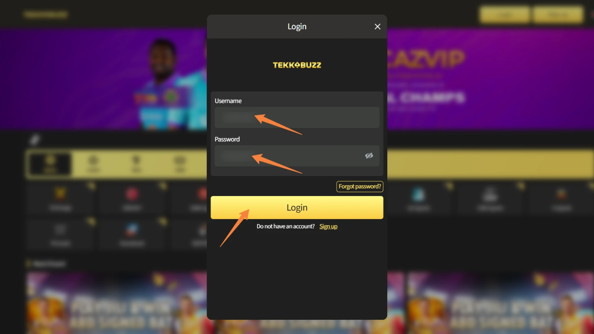 Sign up for an account to begin the TekkaBuzz registration process.